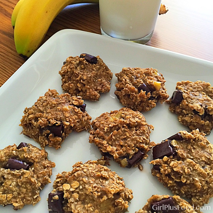 3 Ingredient Banana Oatmeal Cookies – Girl Plus Food