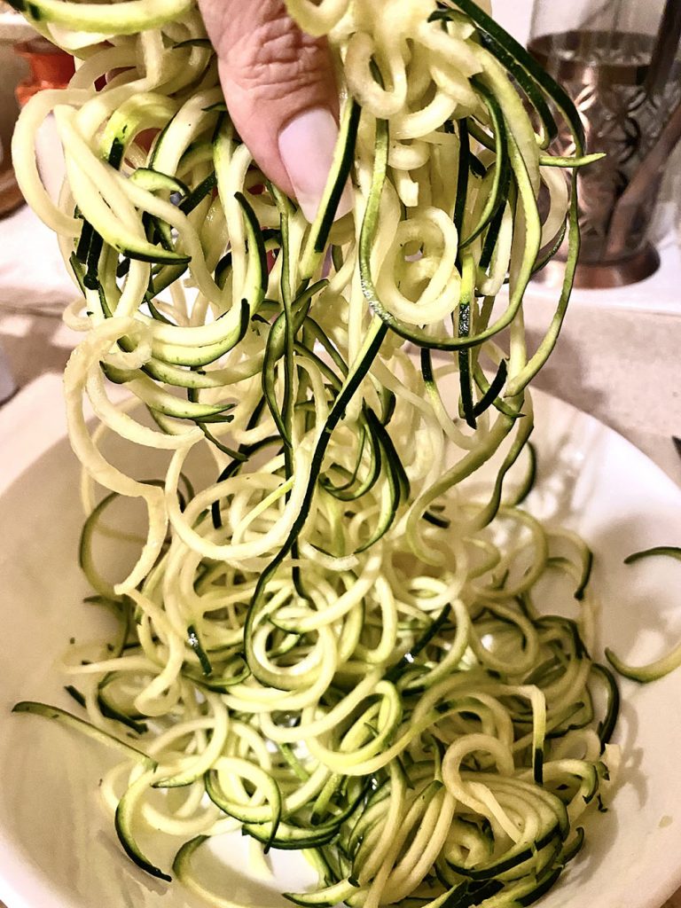 fresh zucchini noodles